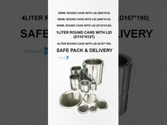 1 Liter runde Dosen chemische Farbe leere Dosen Quartz Dosen