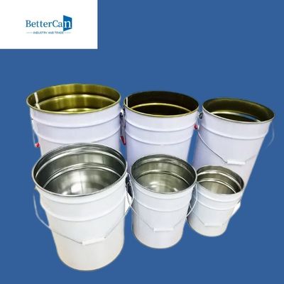 kaufen Weißer Eimer des Metall20l, 5 Gallonen-Blecheimer mit der Blockierung des Deckels online manufacture