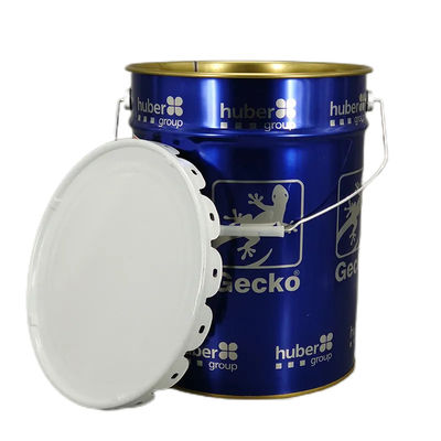 kaufen 20L weißer Metallfarbe Eimer 5 Gallonen Blech Eimer mit Schließring mit Gummiverschluss online manufacture
