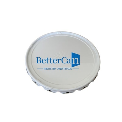 kaufen White Flower Lug Lid With Cluring 0.35mm OEM Lid For Tin Pail 0.38mm Thickness online manufacture
