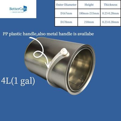 3 Liter/5 Liter malen Tin Cans Round Metal Tin-Dose für chemische beschichtende Lagerung