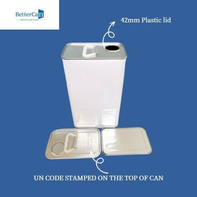 Leere industrielle Farbe konserviert 4 Liter rechteckiges Tin Containers