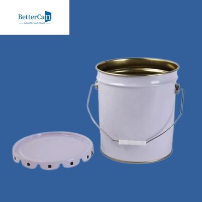 Weißer 5 Gallonen-Stahleimer, altes Farben-Zinn für das Verpacken von Marine Coating aufbereitend