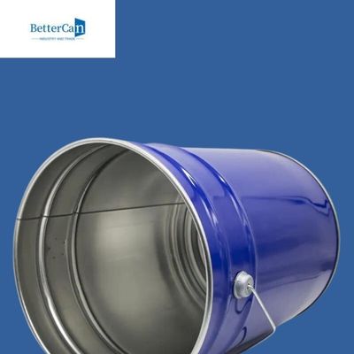 Blauer 5 Gallonen-Metallfarbeimer, rundes Metall Pail With Handle