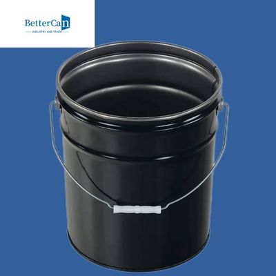 0.32mm-0.43mm Metallfarben-Eimer    Eimer des Schwarz-20l mit Deckel