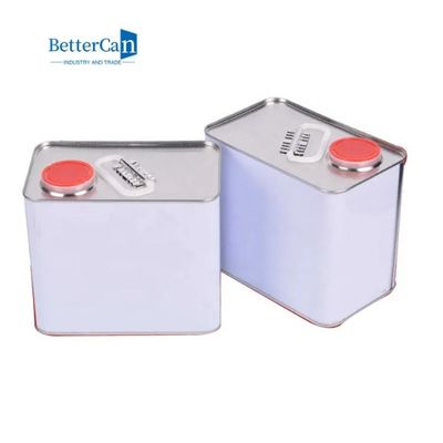 Quadrat Marine Engine Oil Tin 2 Liter-Farbe Tin Cans mit Schrauben-Abdeckung