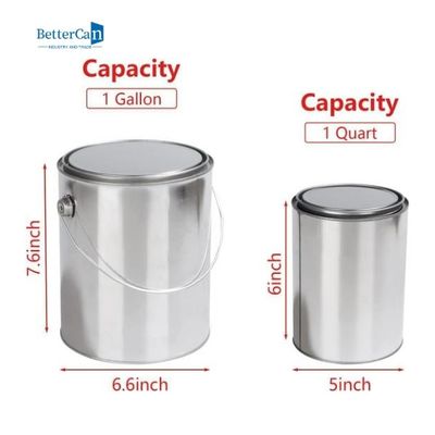 Die 1 Liter-Farbe Tin Cans Round Empty Quart macht für lösliche Beschichtung ein