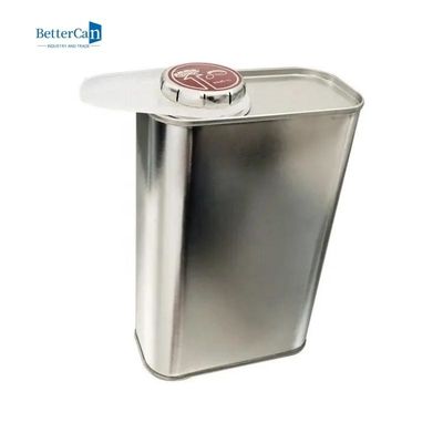 Kundenspezifische leere Quart-Farbe macht rechteckige Tin Can With Screw Cap ISO 9001 ein