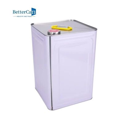Leerer Quadrat-Farbeimer Tin Metal Buckets 20L mit Metalldeckel