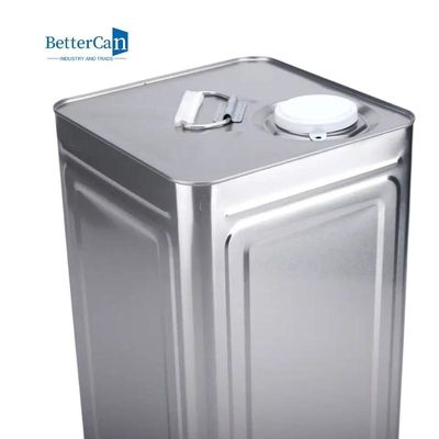 Leeres silbernes der Farben-Dosen-18L 20L Messgerät Quadrat-der Blecheimer-0.28mm-0.35mm