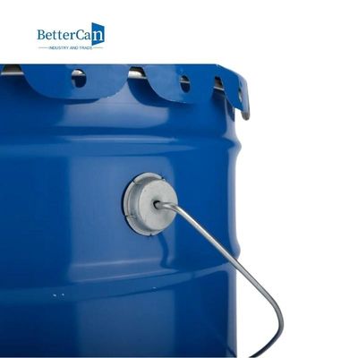 Dauerhaftes gemaltes Tin Buckets, blaues leeres Metall Pail With Lock Ring