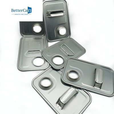 Unlinierte Oberflächen-Tin Can Handle Silver-/Goldfarbe für rechteckige Spitze
