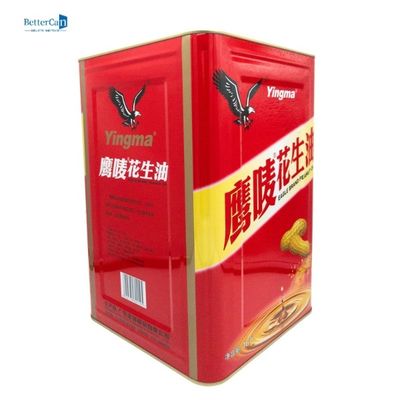 Speiseöl 18L Olive Oil Tin Can Square kann mit strömenden Tüllen