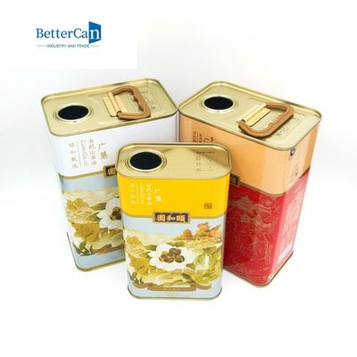 Rechteckiger 3 Liter Olive Oil Tin Can Manufacturers ohne Griff