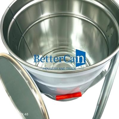 Weißer Farbeimer 5L 5 Gallonen-Metall Tin Pail With Lock Ring