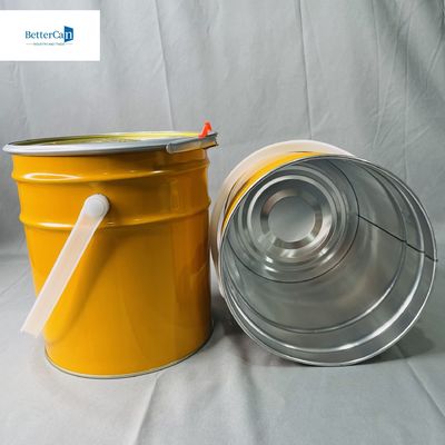 0.35mm Weißbeschichtung Metall Eimer mit Griff 5 Liter Lock Ring Eimer