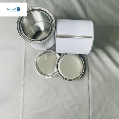0.28mm Dicke Weiße runde Farbe Blechdose mit dreifachem dichtem Deckel 1 Liter Quadrat leere Blechdose