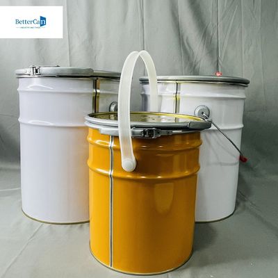 0.35mm Weißbeschichtung Metall Eimer mit Griff 5 Liter Lock Ring Eimer
