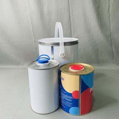 Luftdichte 1-Liter-Farbdose mit Plastikkappe Kleines CMYK-Druck