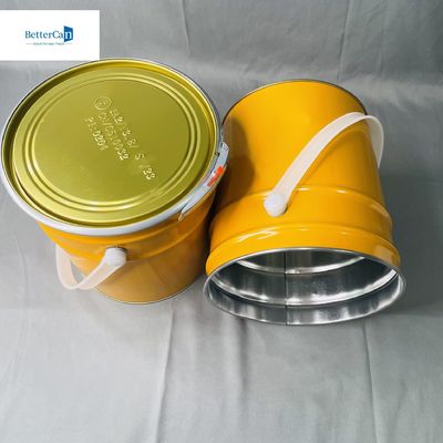 Hohe Haltbarkeit 5 Liter Zinndose mit Deckel Gummiverschluss Industriebehälter Zinnverpackung mit Schließring