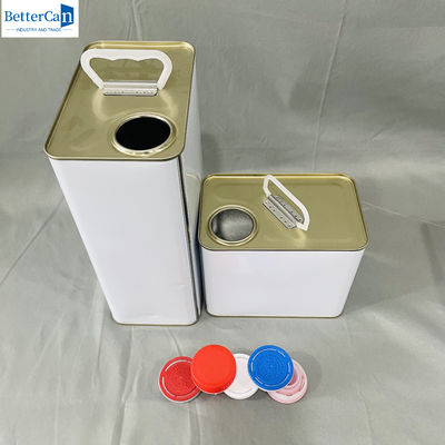 3.75 Liter weiß beschichtete Farbe Blechdosen 1 Gallonen Quadrat leere Blech