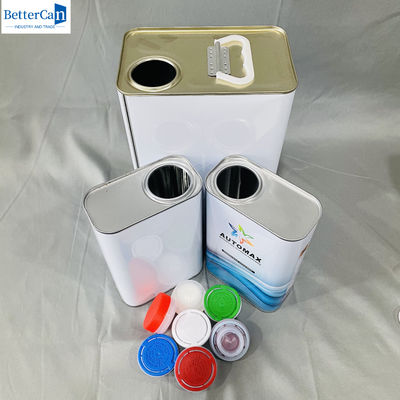 1 Liter rechteckige leere Zinndosen mit Plastikkappe 500 ml Runder Metallbehälter