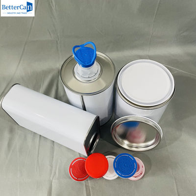3.75 Liter weiß beschichtete Farbe Blechdosen 1 Gallonen Quadrat leere Blech