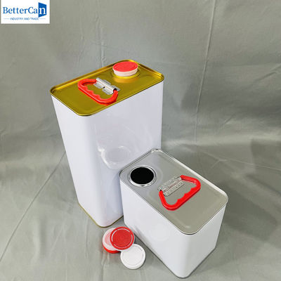 Weiße Farbe Eimer 1 Gallonen Automotive Farbe Dosen 4L leere Metallfarbe Dosen
