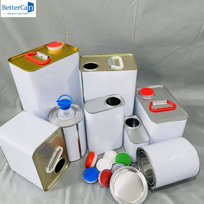 Weiße Farbe Eimer 1 Gallonen Automotive Farbe Dosen 4L leere Metallfarbe Dosen