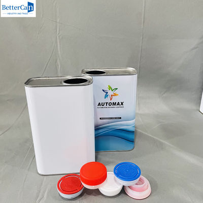 3.75 Liter weiß beschichtete Farbe Blechdosen 1 Gallonen Quadrat leere Blech