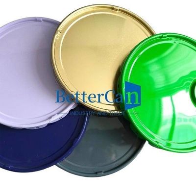 Gold Tin Bucket mit Schloss Hoop Tin Zubehör Blumen Lug Deckel 0,38mm Abmessung OEM Dicke und Farbe